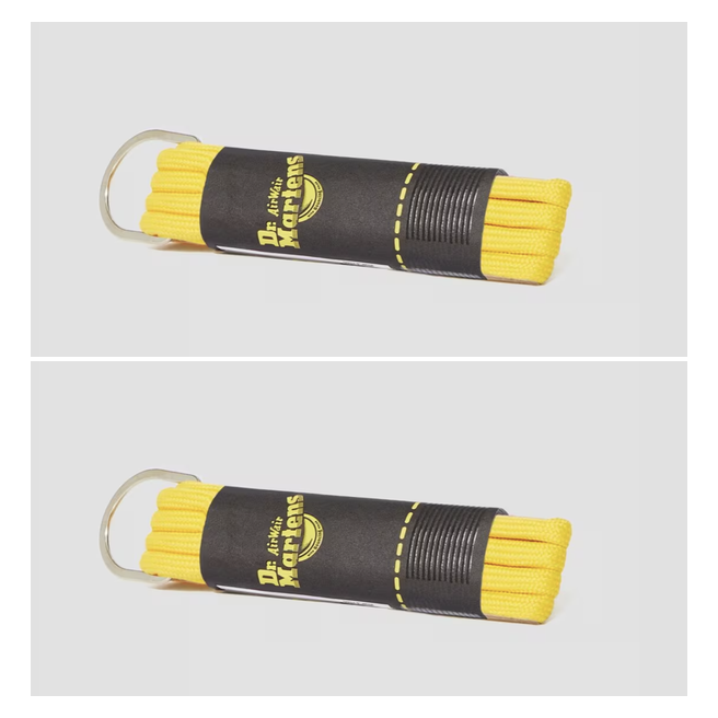 2x Dr. Martens 65cm Round Laces Pack - Yellow (3 Eye Shoes)