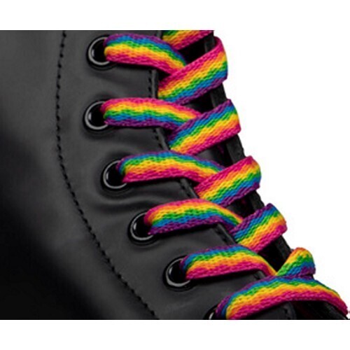 Dr. Martens Gay Rainbow Pride LGBT Shoe Flat Laces Suits 8-10 Eye Boots - 140cm