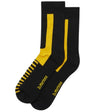 Dr. Martens Double Docs Socks in Black Yellow – Organic Cotton Blend – Cushioned – New