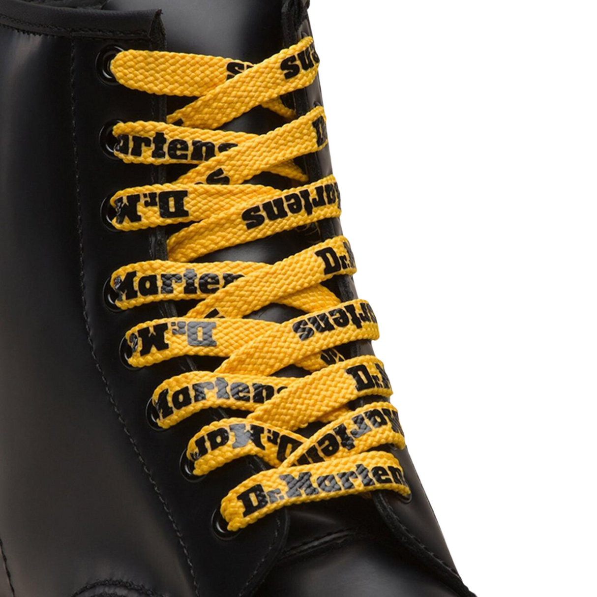 Dr. Martens 55"/140cm Round Laces - Yellow/Black (8-10 Eye Boots)