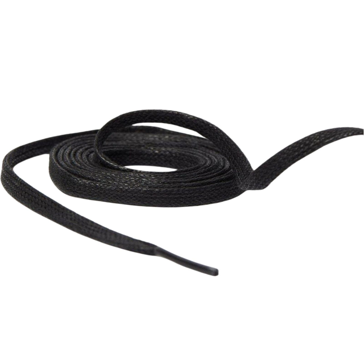 140cm Black Waxed Flat Shoe Laces – Fits 8–10 Eye Dr. Martens Boots