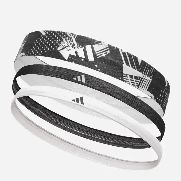 3pcs Adidas Sports Headband Hair Bands Gym Training Fitness Yoga in White/Black