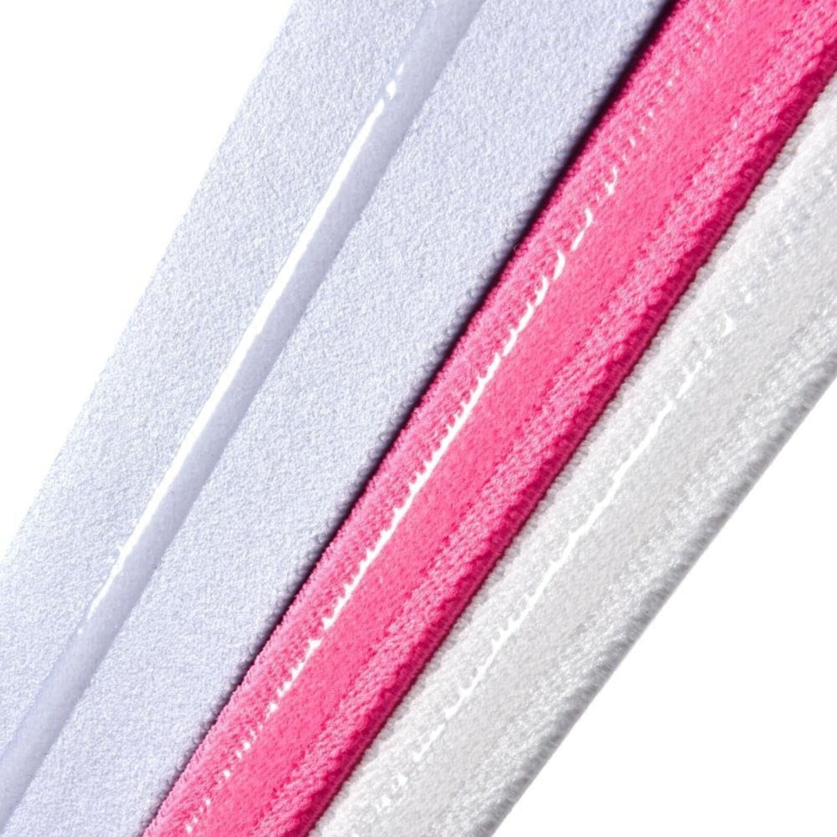Adidas 3pk Hairbands Non-Slip Headbands Elastic One Size Washable in Graphic Black Pink White