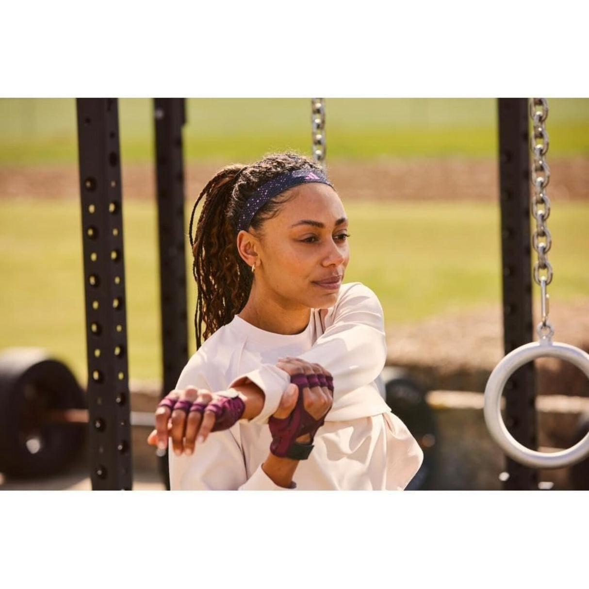 Adidas 3pk Hairbands Non-Slip Headbands Elastic One Size Washable in Graphic Black Pink White