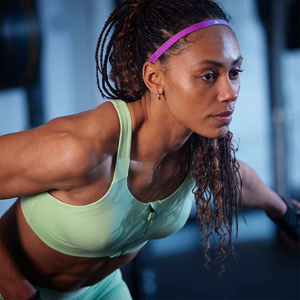 Adidas 6pk Hairbands Headbands Non-Slip Silicone in Black White Red Purple Yellow Blue