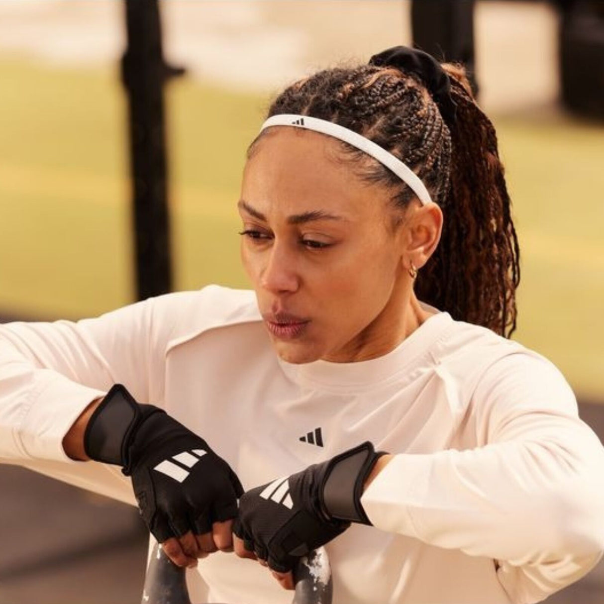 Adidas 3-Piece Set Hairbands Headbands Non-Slip Silicone in Multi