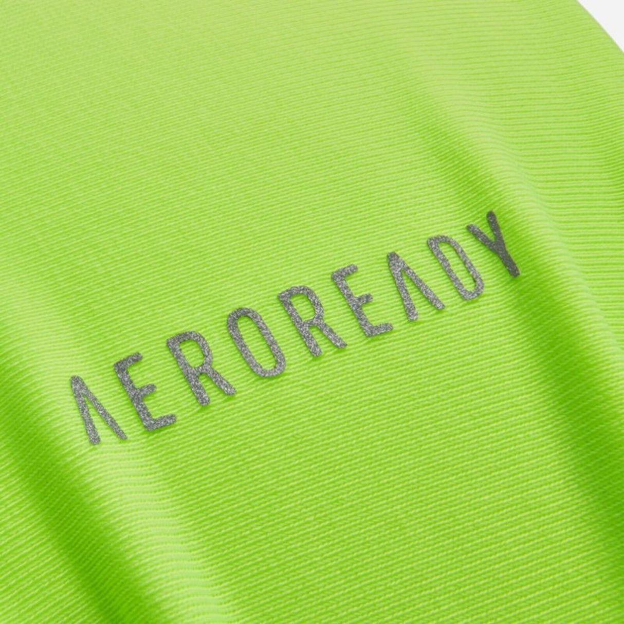 Adidas Sports Hairband Headband Wide Fit Aeroready Reflective Logo One Size in Lucid Lemon