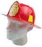 FIREMAN HAT Firemans Helmet Costume Dress Up Party Red Plastic Halloween Cap