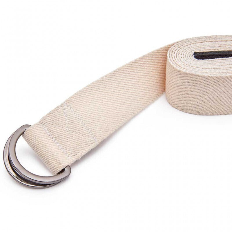 Adidas Premium Yoga Strap 2.5m Long Adjustable Belt Pilates Stretching Poses - Beige