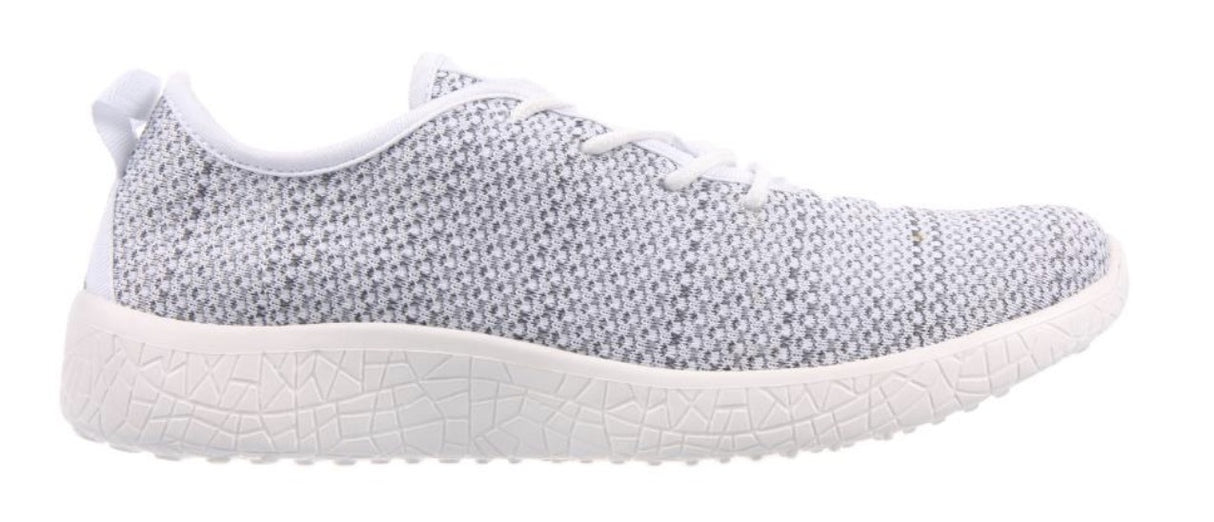 AEROSPORT Impress Womens Memory Foam Runners Sneakers Gym Knit Mesh - White/Grey