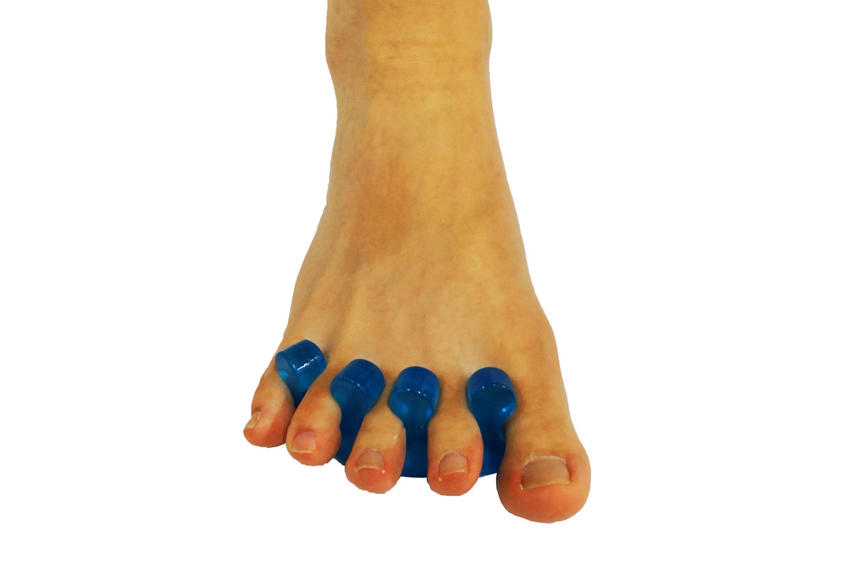 1 Pair Axign Medical Wide 5 Toe Based Separator - Silicone Bunion Spacer (Blue)