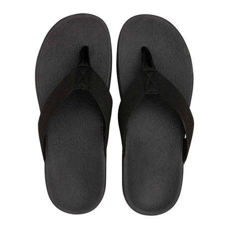 AXIGN Premium Orthotic Arch Support Flip Flops Sandal Thongs Archline - Black