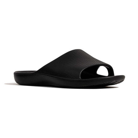 Archline Rebound Orthotic Slides Flip Flop Thongs Slip On Arch Support - Black