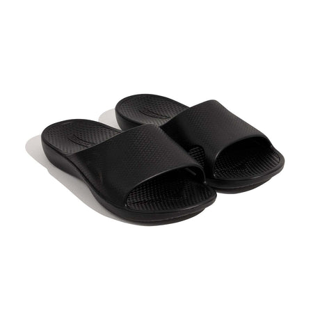 Archline Rebound Orthotic Slides Flip Flop Thongs Slip On Arch Support - Black