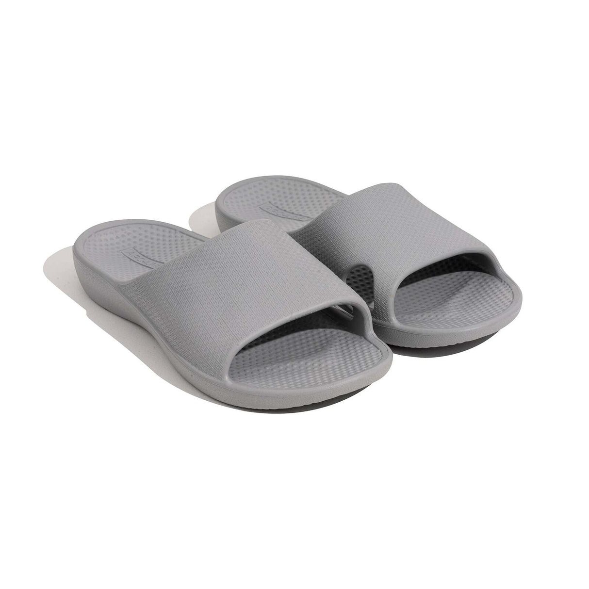 Archline Rebound Orthotic Slides Flip Flop Thongs Slip On Arch Support - Stone Grey