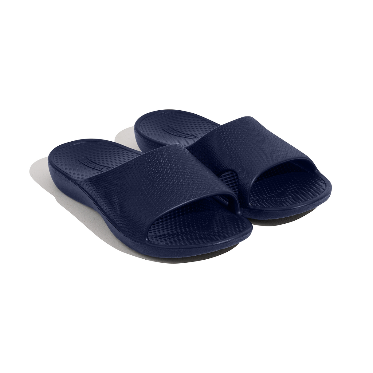 Archline Rebound Orthotic Slides Lightweight EVA Recovery Footwear Arch Support in Navy