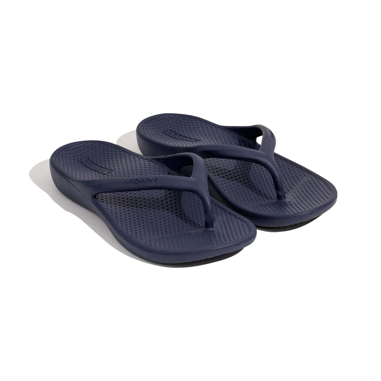 Archline Orthotic Foam Thongs Arch Support Flip Flops Orthopedic Rebound - Navy