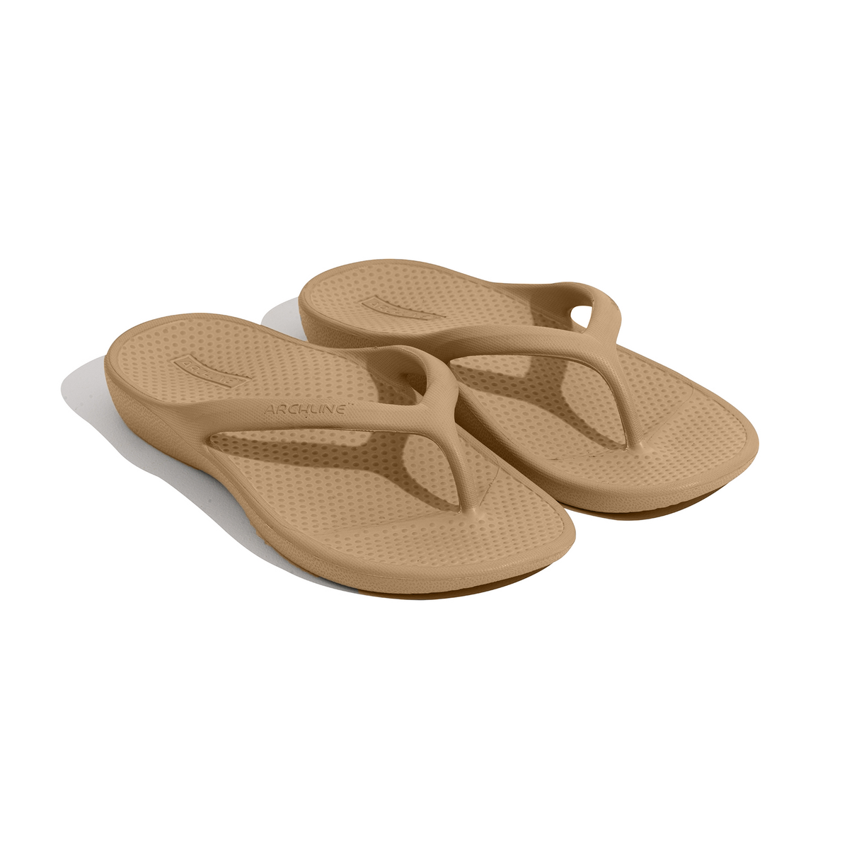 Archline Rebound Orthotic Thongs Lightweight EVA Arch Support Recovery Footwear in Sand