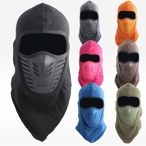 Thermal Fleece Balaclava Windproof Breathable Ski Face Mask Hood Warm Weather - Royal Blue