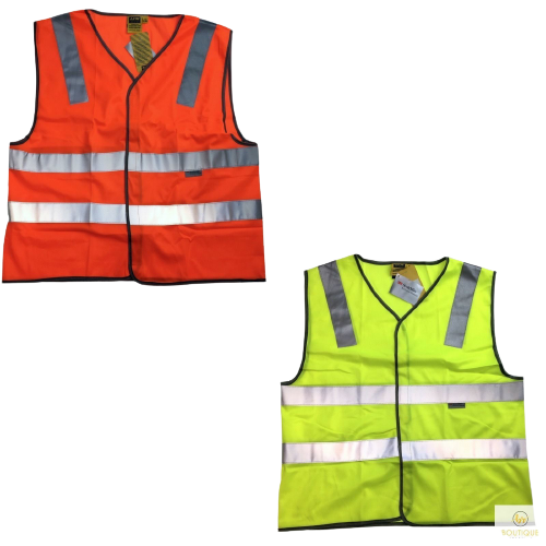 3M Reflective Tape Hi Vis Safety VEST Workwear Night & Day Use Safety Visibility - Orange