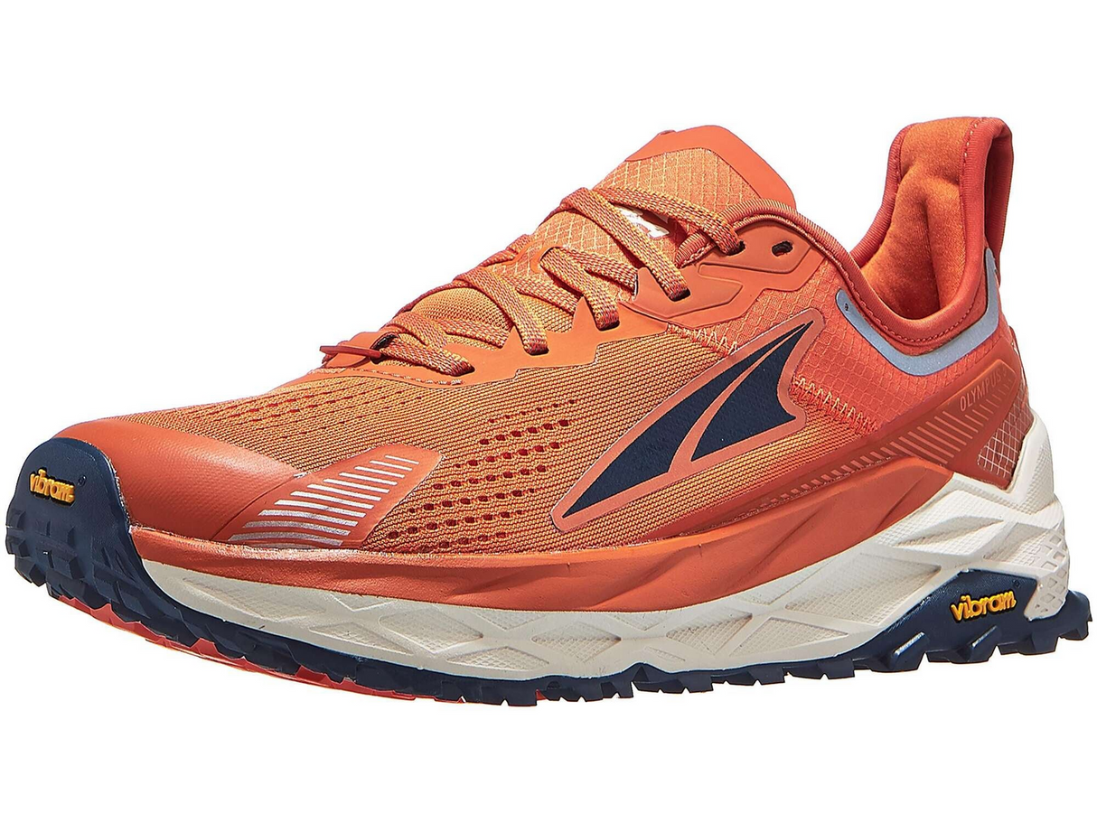 Altra Mens Olympus 5 Trail Running Shoes Runners Sneakers w/Vibram in Burnt Orange