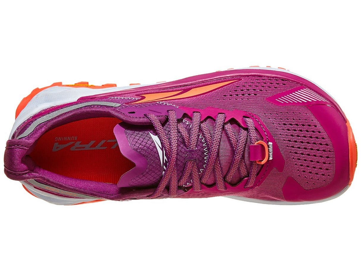 Altra Womens Olympus 5 Shoes w/ Vibram Sole in Purple/Orange