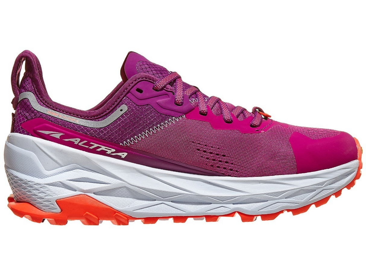 Altra Womens Olympus 5 Shoes w/ Vibram Sole in Purple/Orange