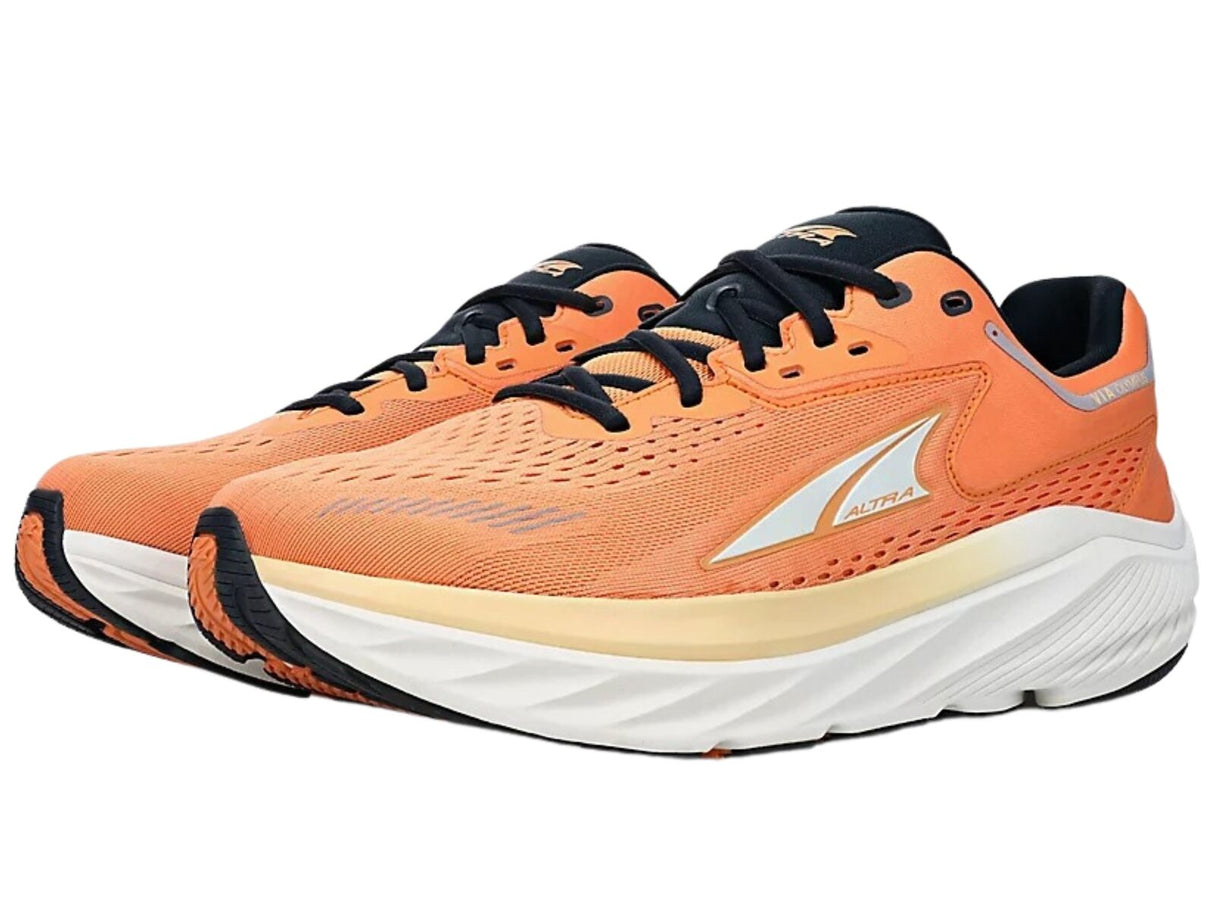 Altra VIA Olympus Mens Road Running Shoes Max Cushion in Black/Orange – US 11