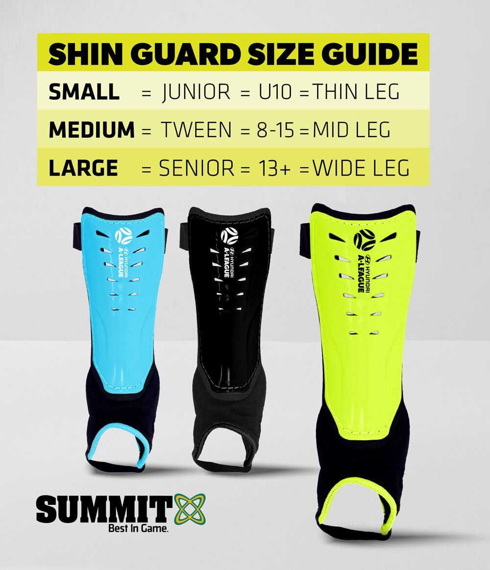 A-League Approved Soccer Shin Guards with Sock - Large