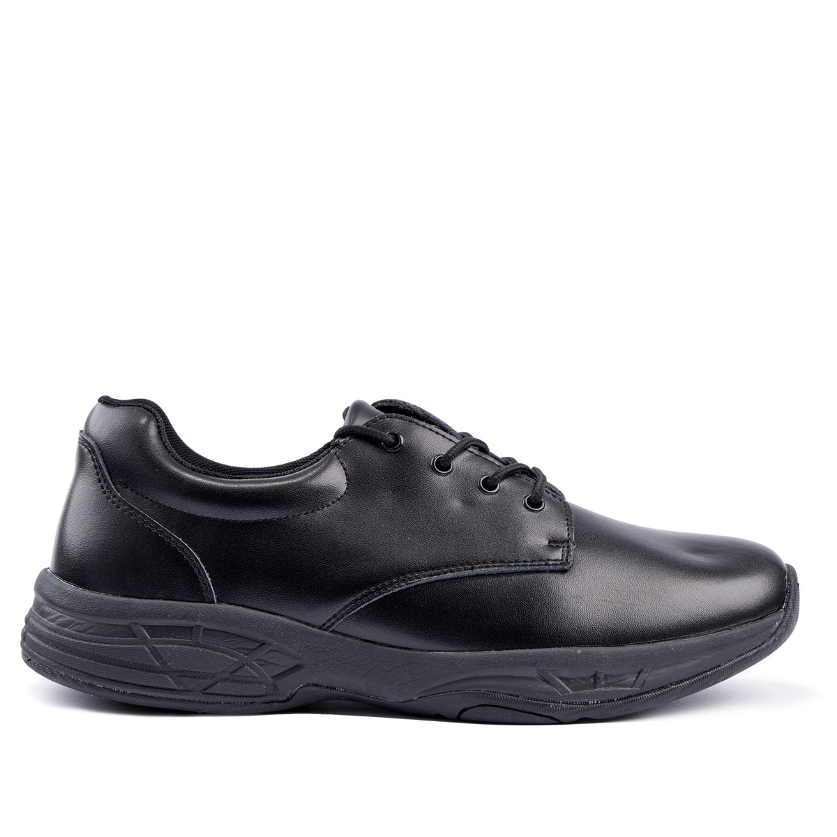 Sfida Alex Senior Kids Leather Lace Up School Shoes - Black (Boys/Girls) - BLACK