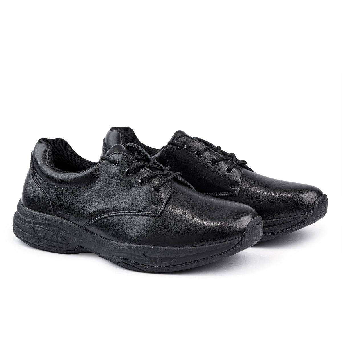 Sfida Alex Senior Kids Leather Lace Up School Shoes - Black (Boys/Girls)
