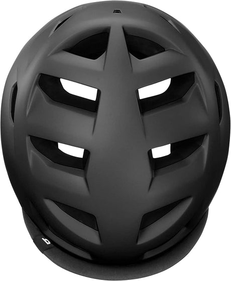 Bern Mens Allston Cycling Bike Helmet w/ Flip Visor - Matte Black - S/M