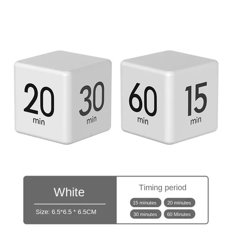 Rotation Cube Timer 15/20/30/60 Minutes Custom Countdown for Tasks Work Study