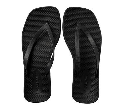 ARCHLINE Breeze Arch Support Orthotic Thongs Flip Flops Arch Support - Black