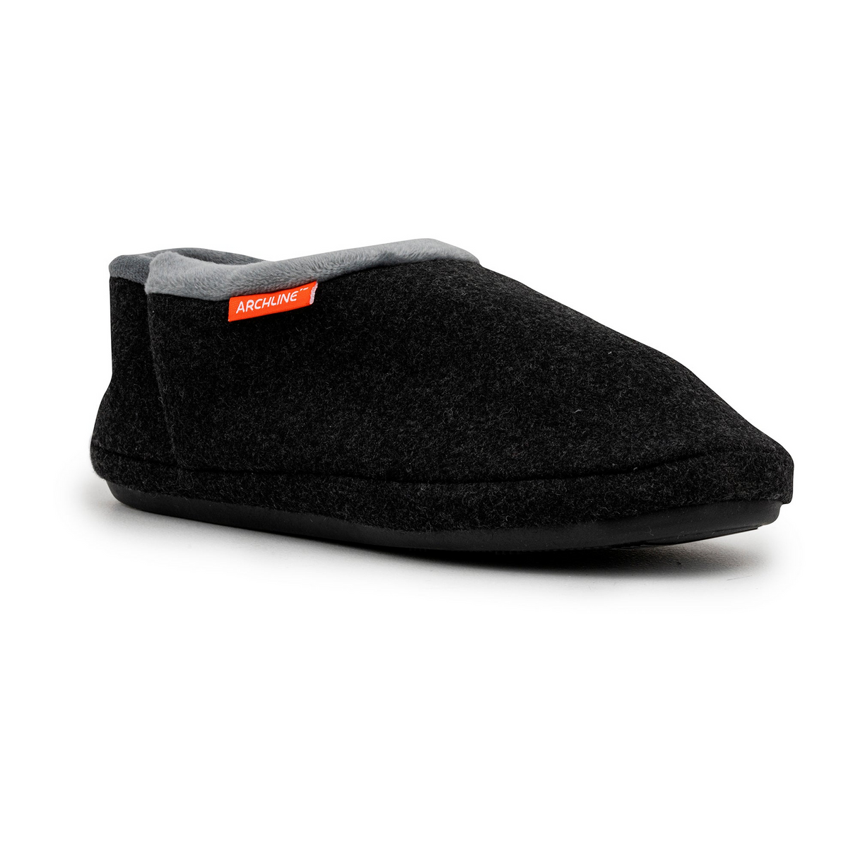 ARCHLINE Orthotic Slippers CLOSED Arch Scuffs Orthopedic Moccasins Shoes in Charcoal Marle