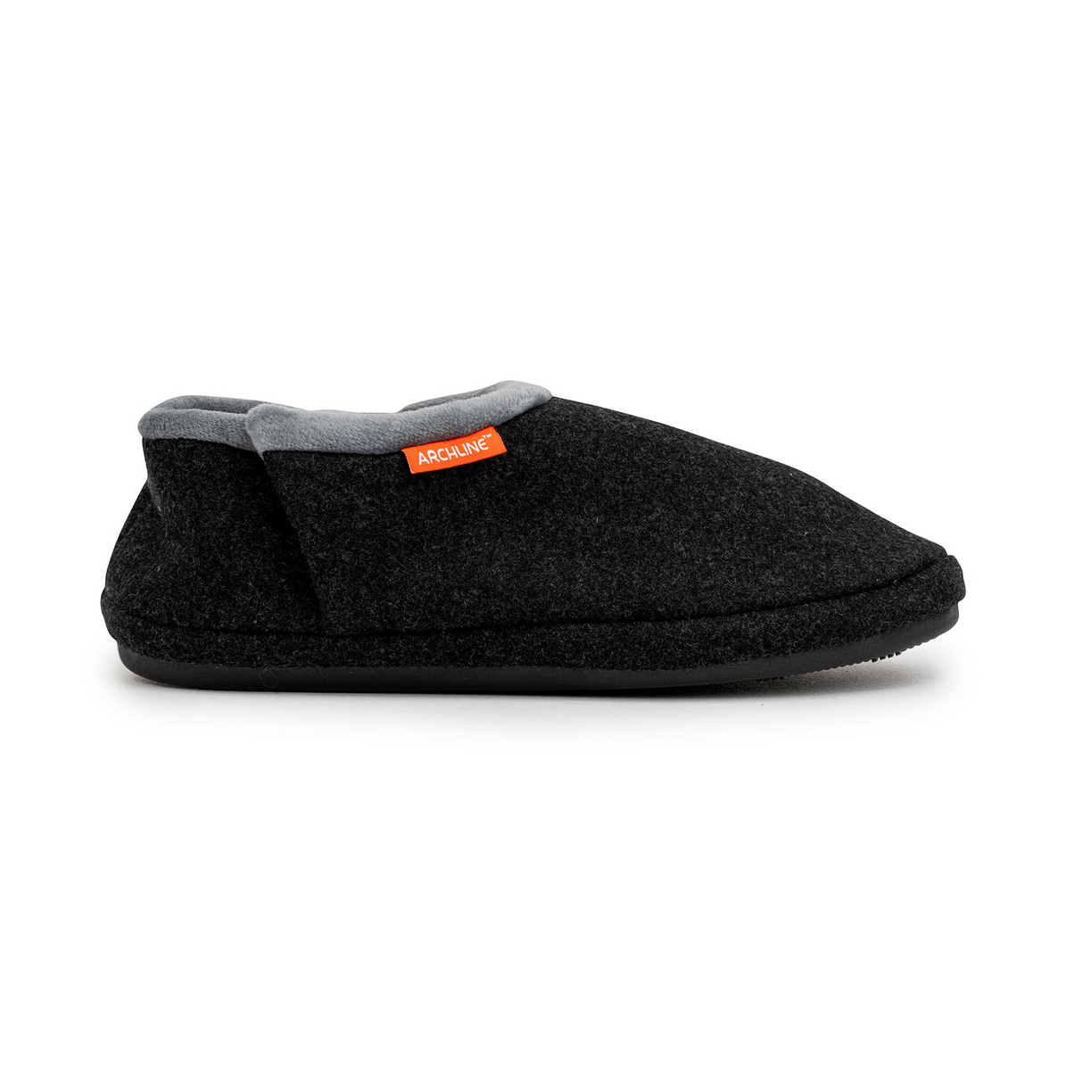 ARCHLINE Orthotic Slippers CLOSED Arch Scuffs Orthopedic Moccasins Shoes in Charcoal Marle