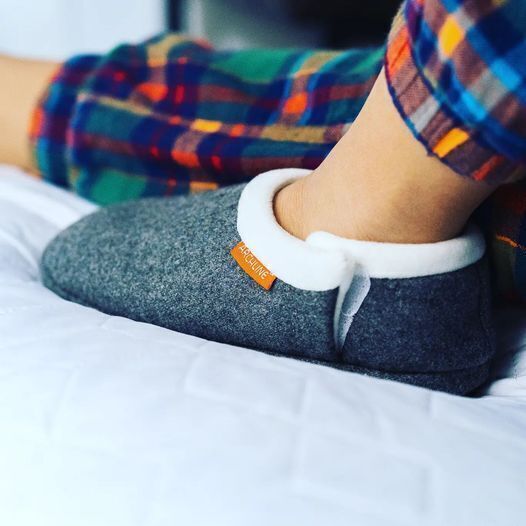 ARCHLINE Orthotic Slippers CLOSED Arch Scuffs Orthopedic Moccasins Shoes in Grey Marle