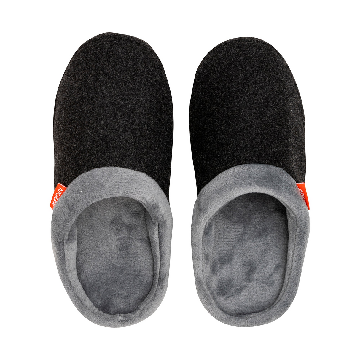 ARCHLINE Orthotic Slippers Slip On Arch Scuffs Orthopedic Moccasins in Charcoal Marle