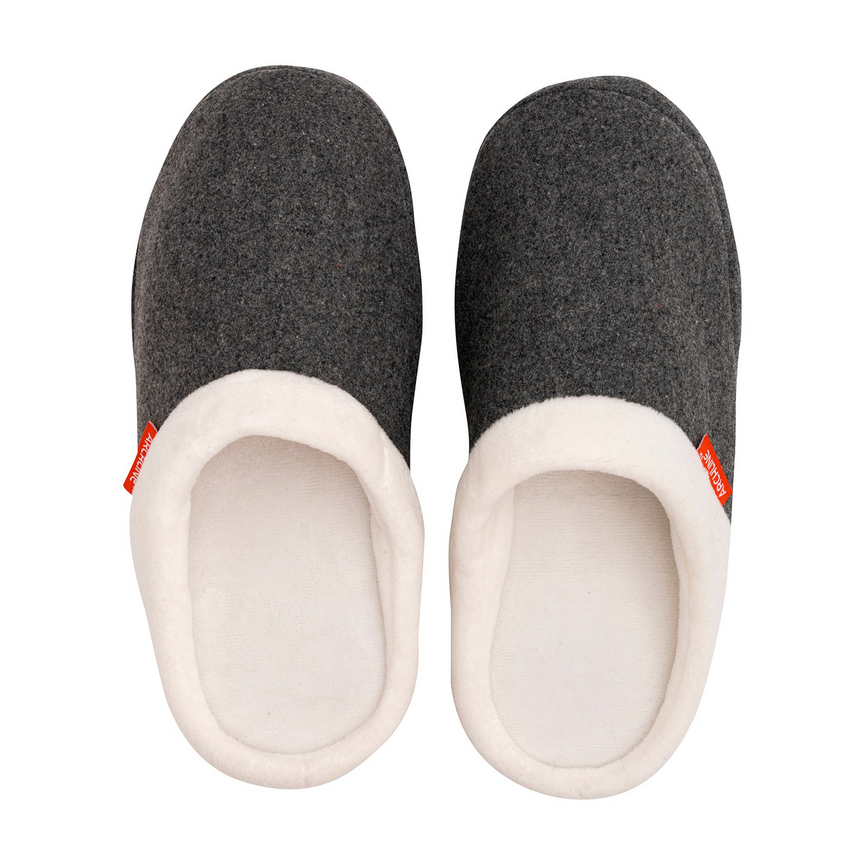 ARCHLINE Orthotic Slippers Slip On Arch Scuffs Orthopedic Moccasins in Grey Marle
