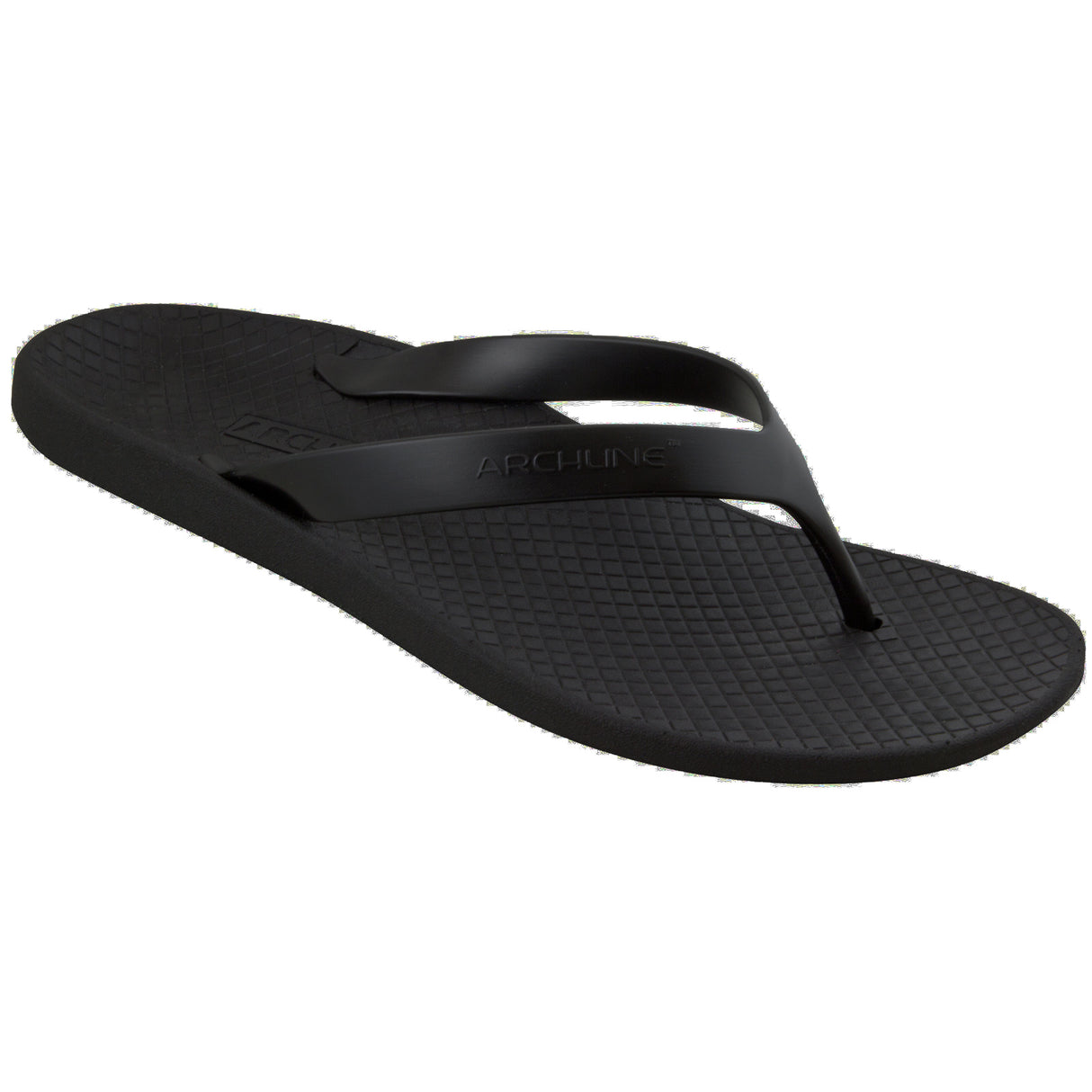 ARCHLINE Orthotic Thongs Arch Support Shoes Footwear Flip Flops Orthopedic - Black/Black