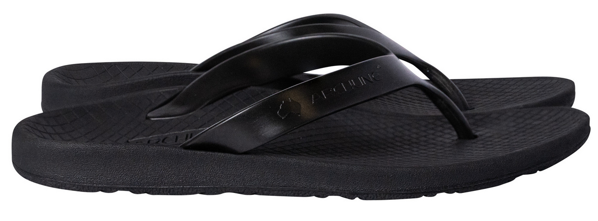 ARCHLINE Orthotic Thongs Arch Support Shoes Footwear Flip Flops Orthopedic - Black/Black