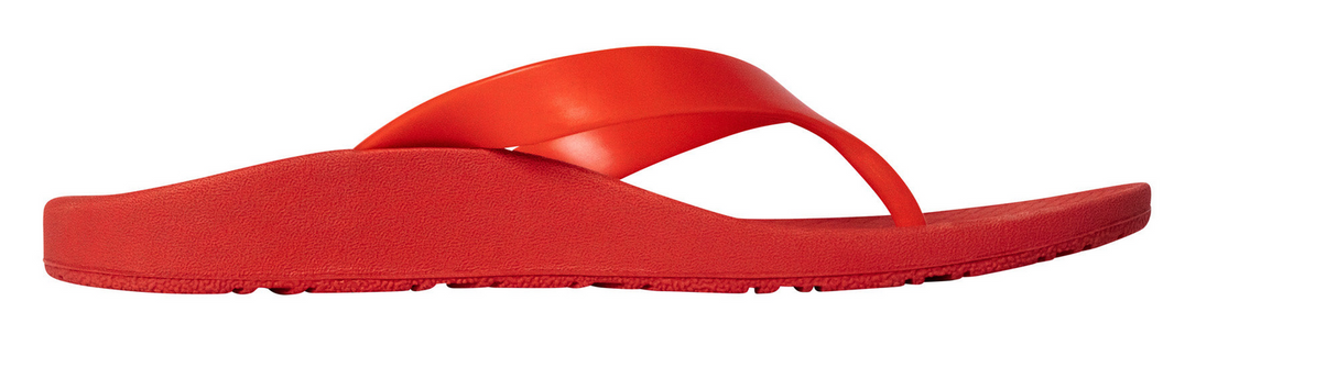 ARCHLINE Orthotic Thongs Arch Support Shoes Footwear Flip Flops Orthopedic - Red/Red