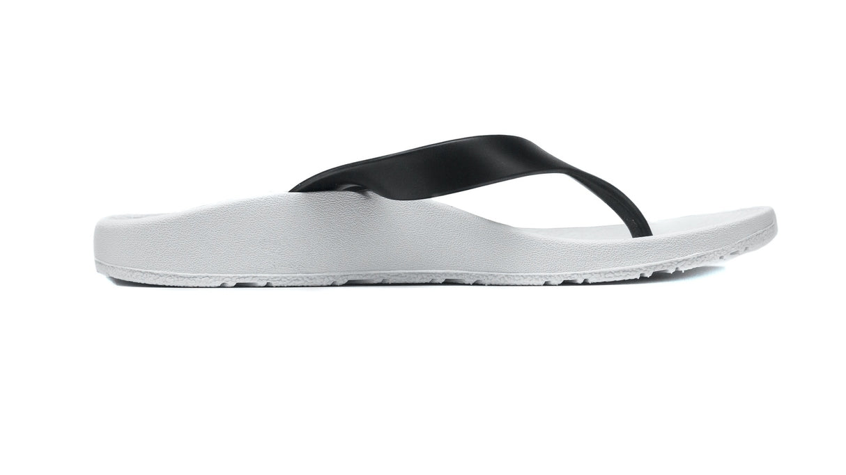 ARCHLINE Orthotic Thongs Arch Support Shoes Footwear Flip Flops Orthopedic - White/Black
