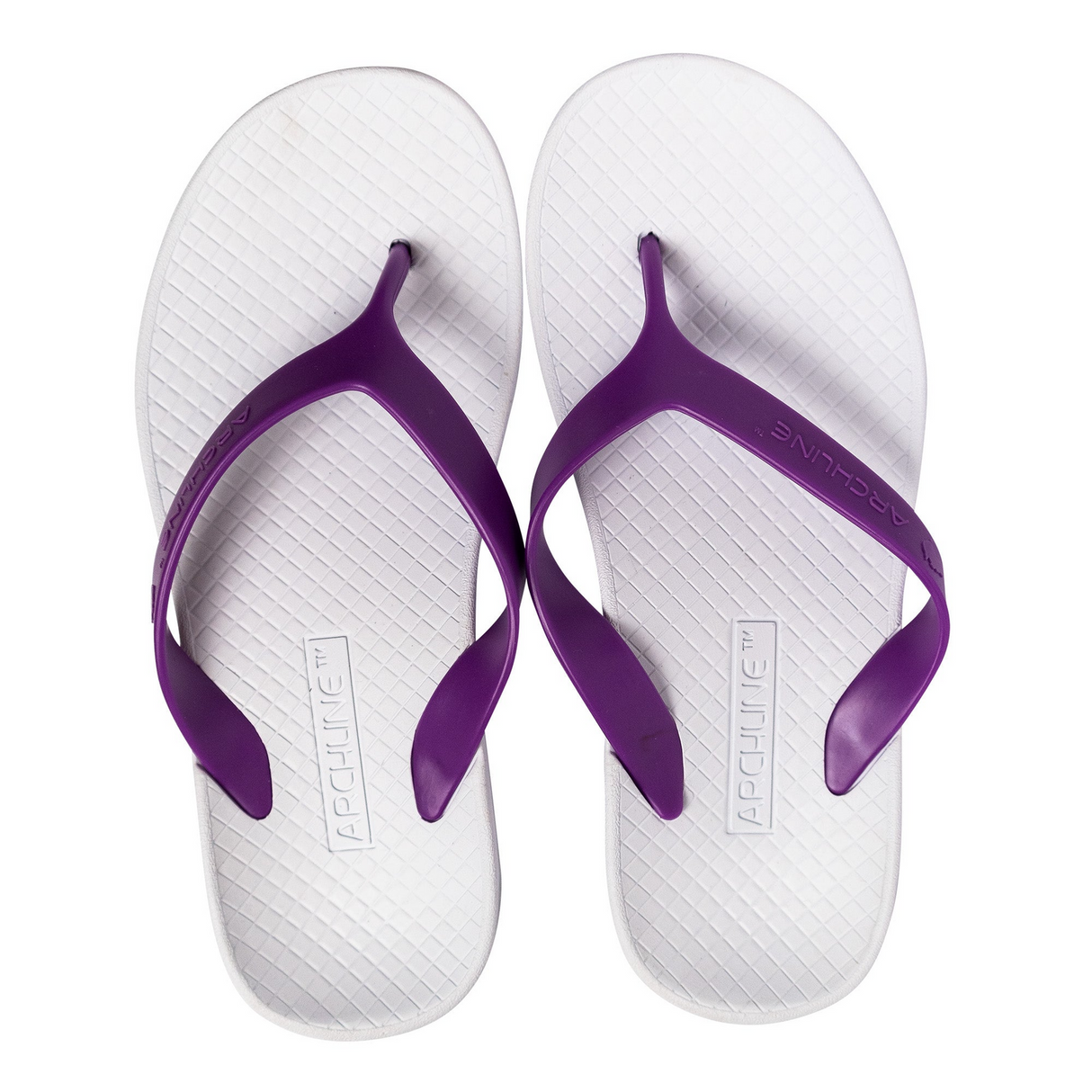 ARCHLINE Orthotic Thongs Arch Support Shoes Footwear Flip Flops Orthopedic - White/Fuchsia