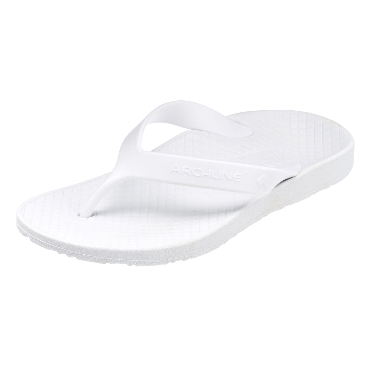 ARCHLINE Orthotic Thongs Arch Support Shoes Footwear Flip Flops Orthopedic - White/White