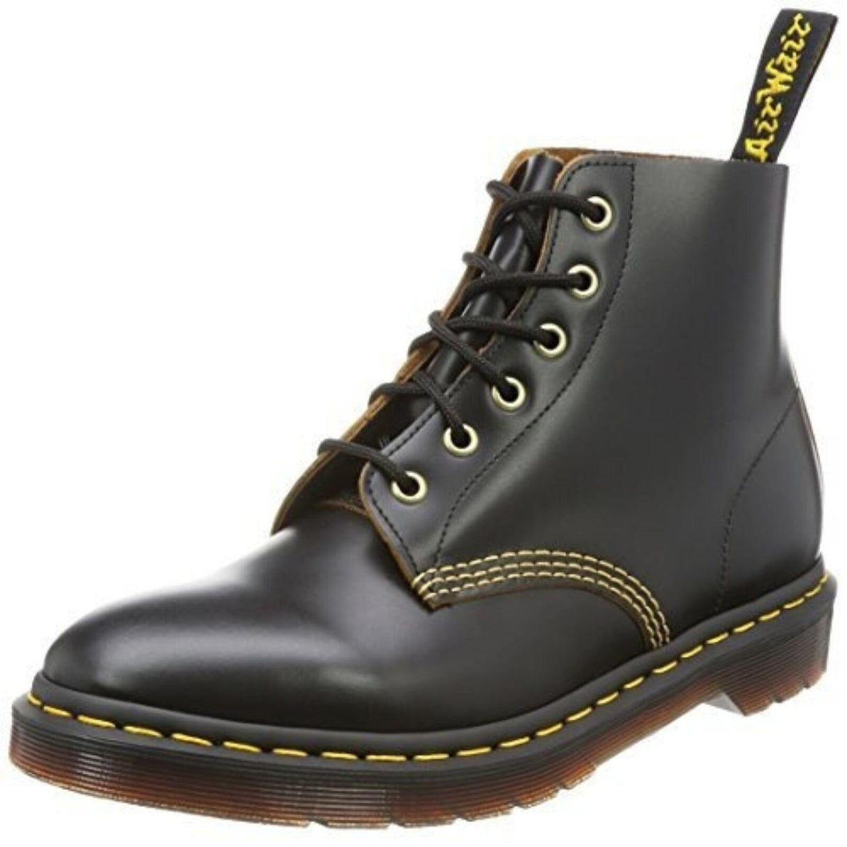 Dr. Martens Unisex 101 Smooth Archive 6-Eyelet Boot Black Vintage Smooth