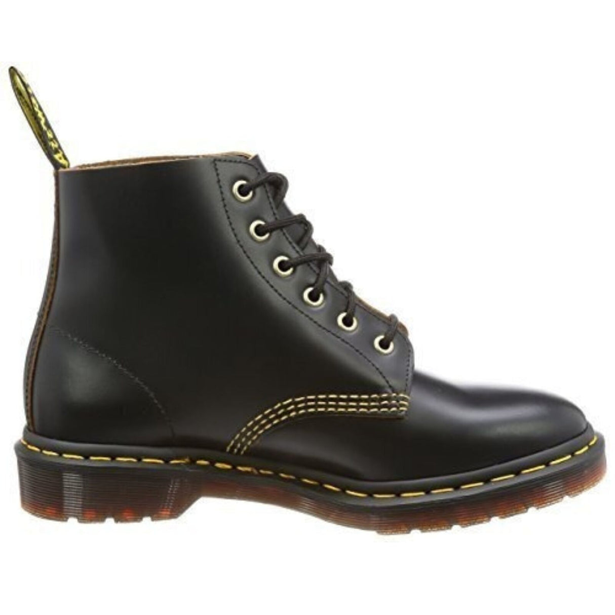 Dr. Martens Unisex 101 Smooth Archive 6-Eyelet Boot Black Vintage Smooth