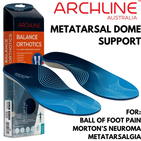 Archline Orthotic Met Dome Insoles Full Length Arch Support Metatarsal Pain Relief (Unisex)