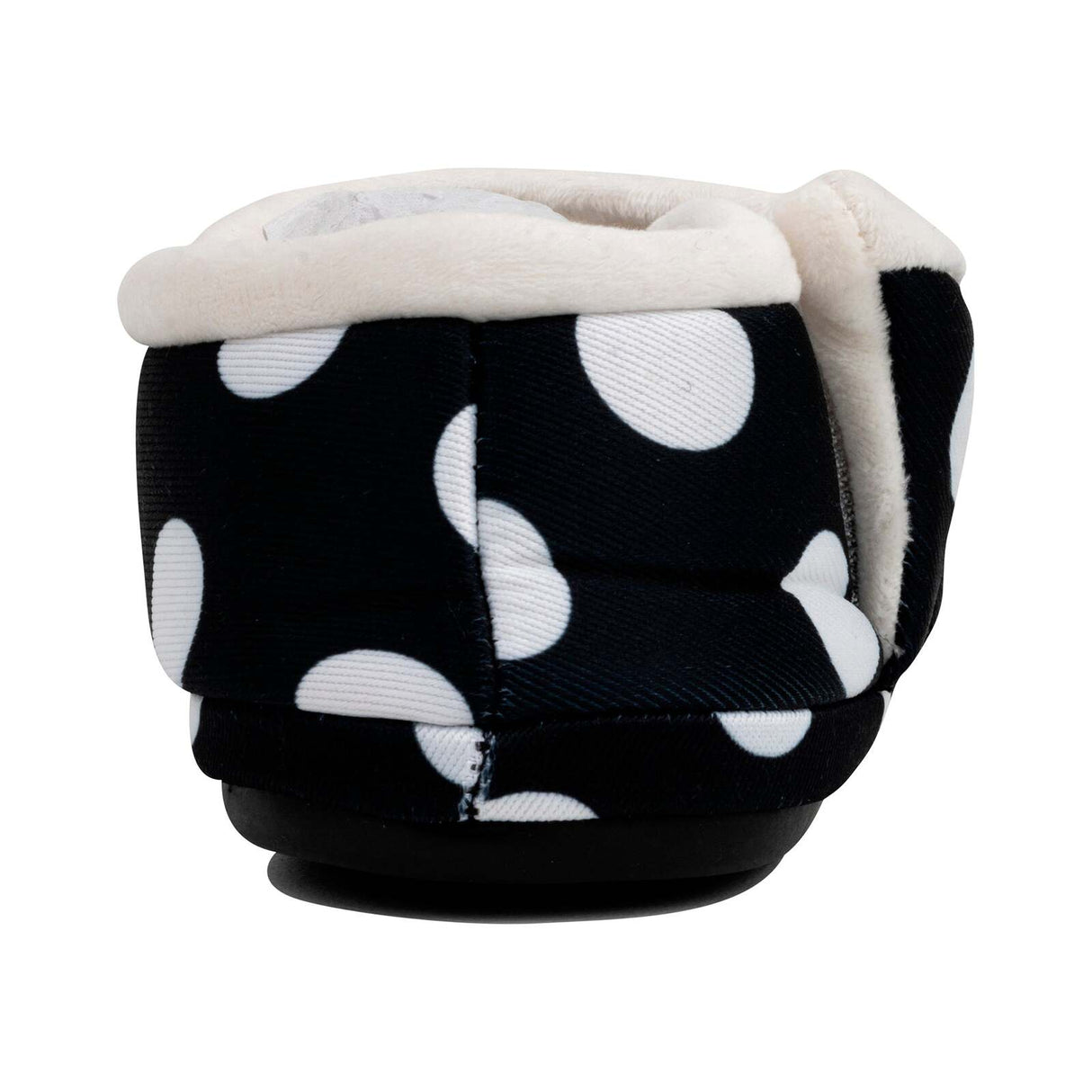 ARCHLINE Orthotic Slippers CLOSED Arch Scuffs Medical Pain Relief - Black/White Polka Dots