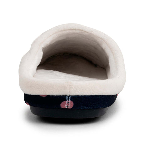 ARCHLINE Orthotic Slippers Slip On Scuffs Pain Relief Moccasins - Navy with Hearts